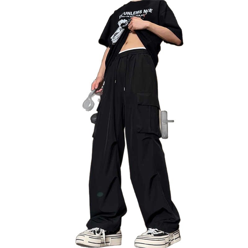 Straight-Leg Cargo Casual Pants for Men and Women, American Style Couple Pants, Summer 2025 New Trendy Brand, Loose Versatile Paratrooper Long Pants