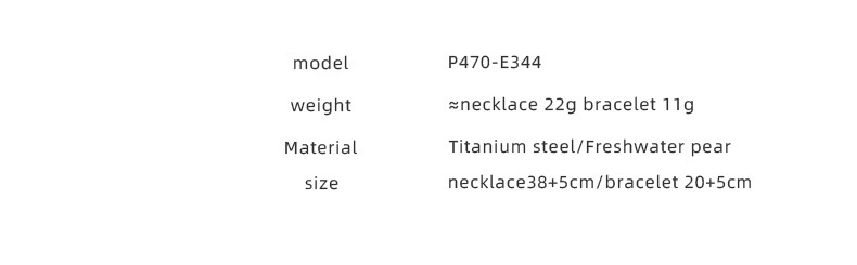 Elegant Geometric Titanium Steel Inlay Artificial Pearls Bracelets Necklace