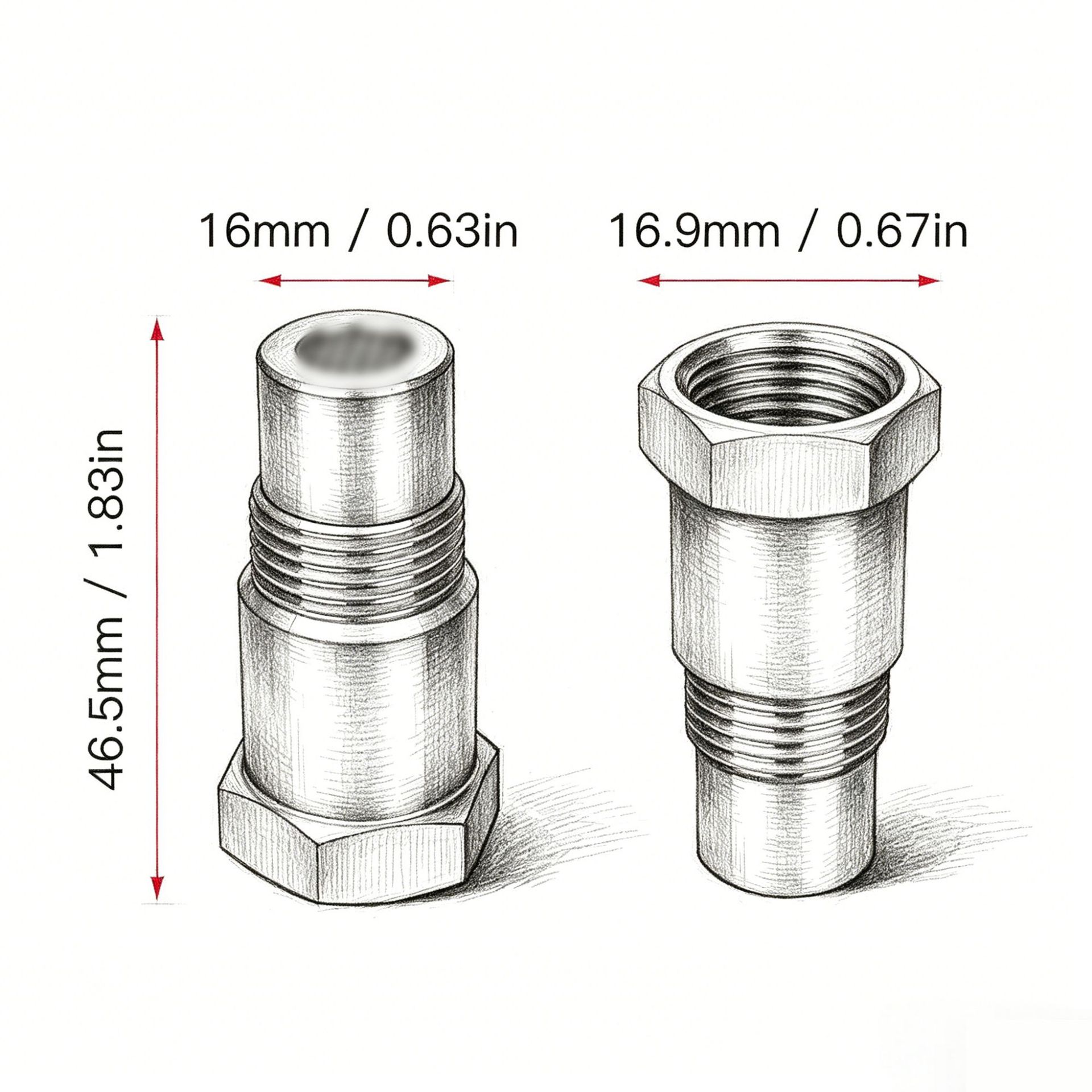 New cross-border 304 stainless steel car oxygen sensor, universal anti-wear and corrosion-resistant car accessory, small catalytic converter