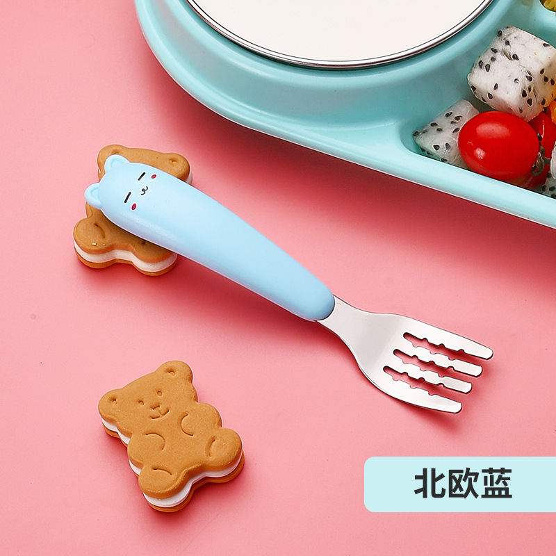 子供用ステンレススプーン赤ちゃん補助食スプーン乳幼児食器飼育漫画スプーン携帯食器卸売り|undefined