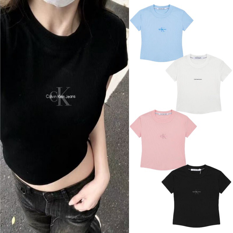 25Ss New Summer Style C Brand Printed Double Logo Sexy Hot Girl Tight-Fitting T-Shirt Short Sleeve Wholesale Dropshipping