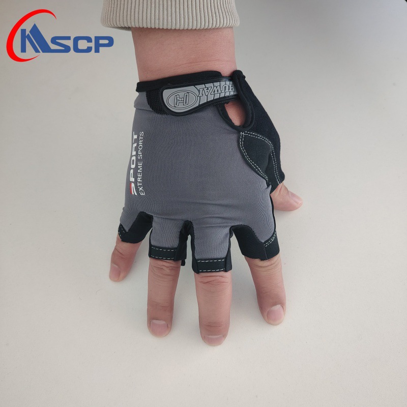 Guantes de ciclismo de medio dedo amortiguador para hombres y mujeres deportes de fitness bicicleta de montaña entrenamiento antideslizante transpirable anticapullo al aire libre