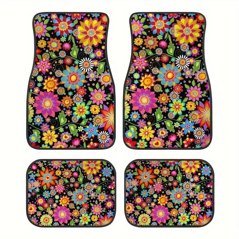 Cross-Border Hot-Selling Pattern Printed Car Floor Mats, Stain-Resistant, Water-Absorbent and Non-Slip Four-Piece Set, Etc. Can Be Shipped on Behalf of Others
