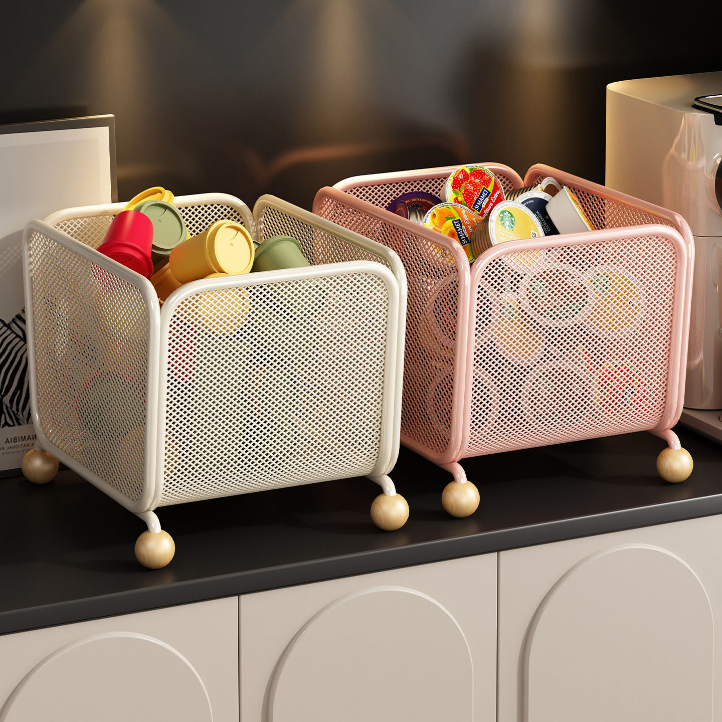 Tea Bag Coffee Capsule Storage Box Desk Storage Rack Desktop Storage Rack High-Looking Tea Snacks Tea Room