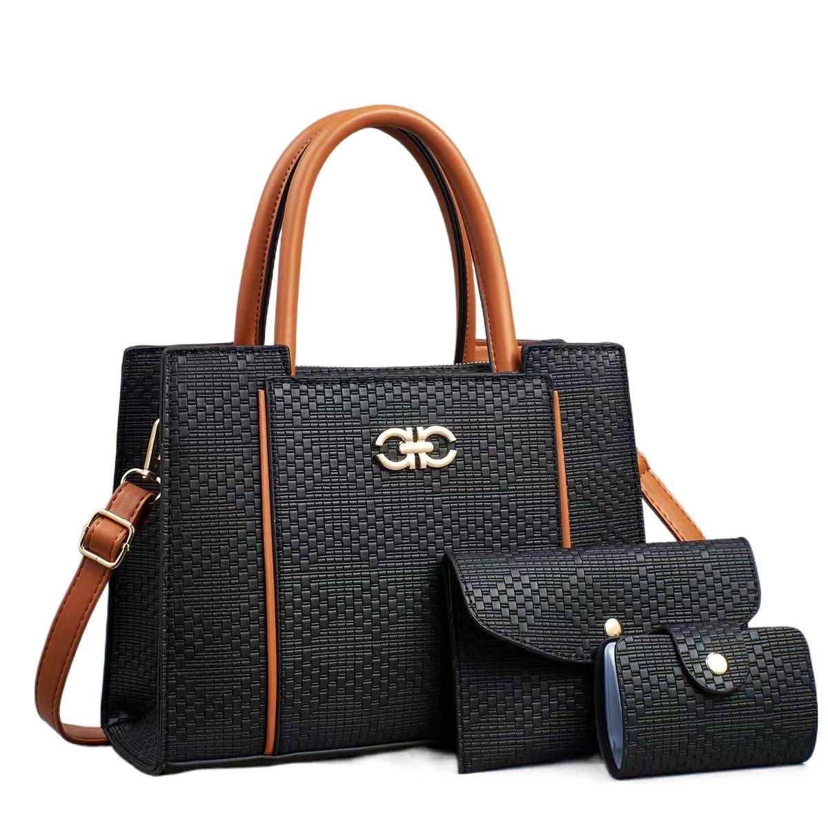 Bolso de mujer de moda de textura de cuero de alta gama bolso de hombro único bolso de comercio exterior bolsa de compras de gran capacidad bolso especial de flores antiguas