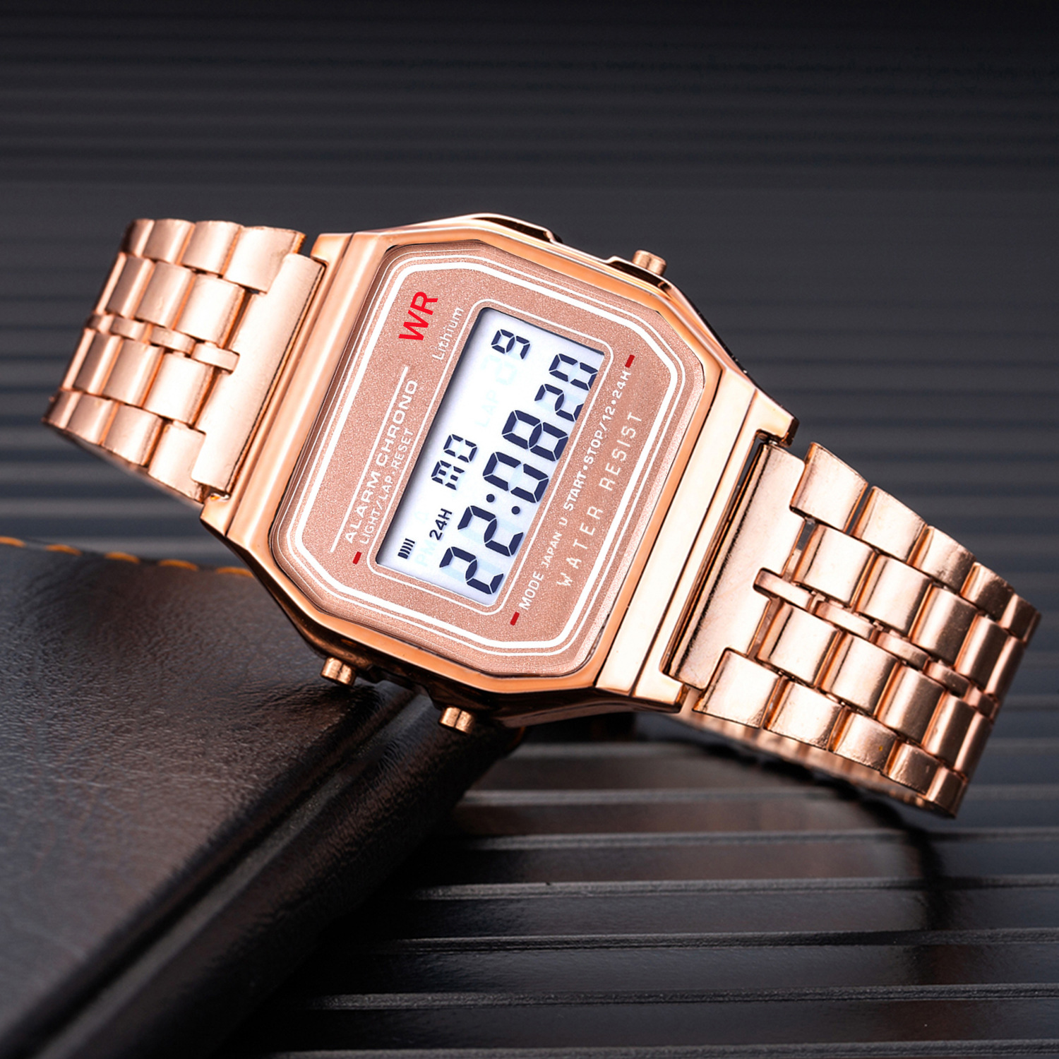 Buckle Buckle Style Round, Square Dial Shape Casual Solid Color Buckle Imitation Leather Strap Electronic Quartz Watch