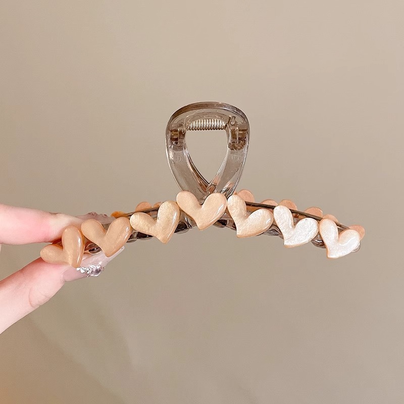 Accesorios para el cabello de pinza de tiburón de acrílico grande de Corea, clip de agarre para el cabello de disco simple, tocado de horquilla de cabeza femenina al por mayor