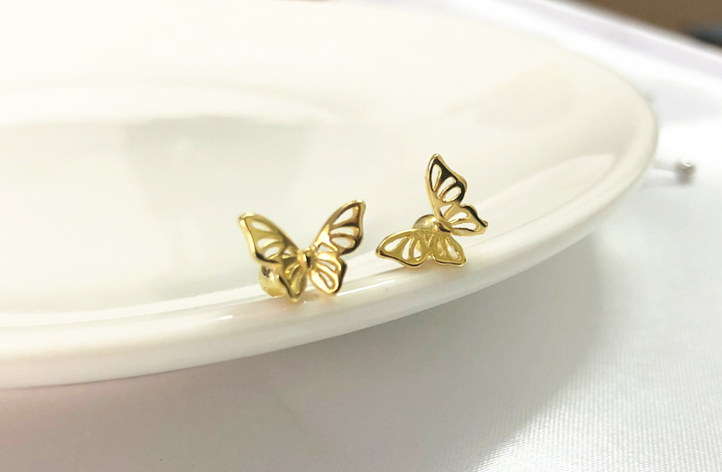 5g Weight Zircon Inlay Material Ear Studs Classification 1 Pair Quantity Daily Occasion 925 Sterling Silver Material Butterfly Pattern Women's Gender Plating, Inlay Design Simple Style Style 1 Pair 925 Sterling Silver Zircon Butterfly Ear Studs 5
