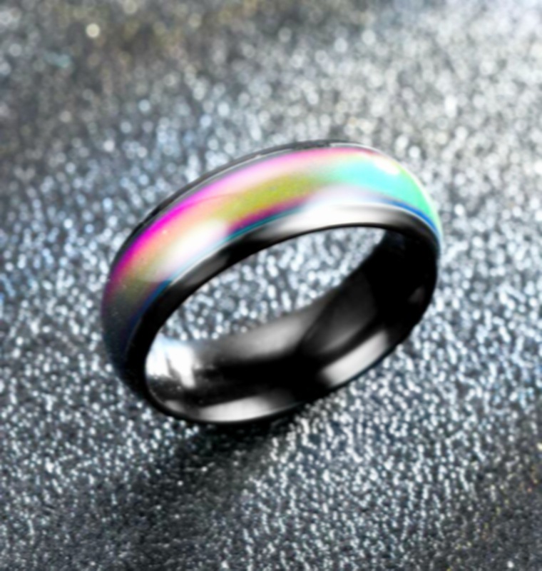 Retro Solid Color Stainless Steel Rings