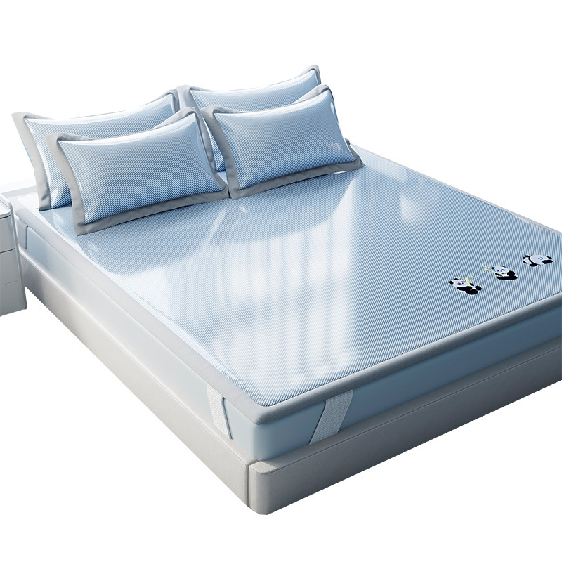 Estera de hielo de verano estera de hielo de hielo de tres piezas de cama de verano dormitorio de estudiantes estera de una sola clase de madre y niño