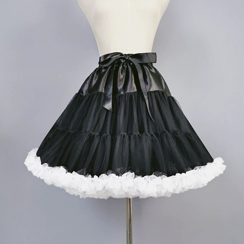 Юбка поддержка Лолита облачная юбка без костей из мягкой пряжи поддержка черная юбка для торта Нижняя юбка-петтиюбка сетчатая юбка поддержка