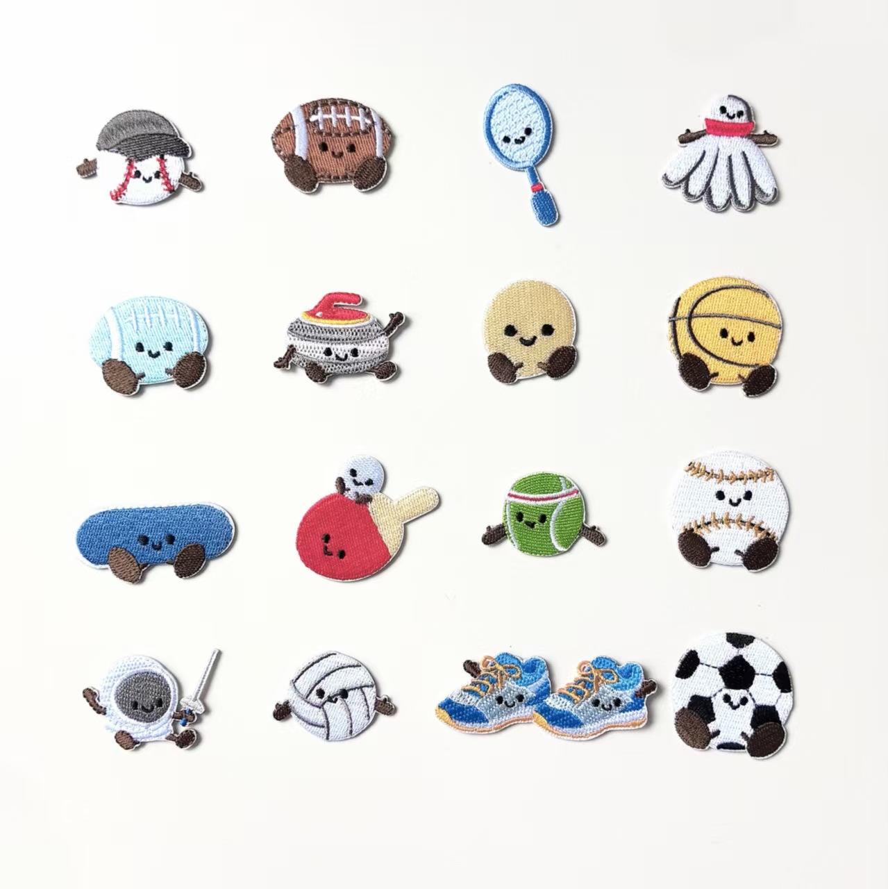 Creative Ball I Love Sports Emoticon Bag Embroider Cloth Patch DIY Decorative Patch Hole Repair Ironing Patch