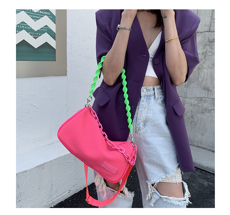 Women's Large Cloth Color Block Solid Color Streetwear Zipper Crossbody Bag display picture 37