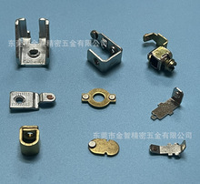 五金冲压厂触点开关磷铜铍铜左右弹片 继电器弹片精密触点铜片