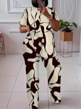 G 13925 Fashion Black Gray Print Set �ڻ�ӡ����װ ����