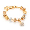 Pendant, golden bracelet, decorations for friend, pink gold, gift for girl
