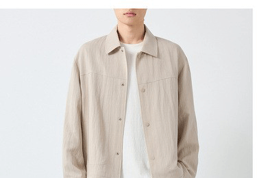 Áo khoác nam phong cách Mỹ cổ bẻ chất liệu pha linen — màu sắc chi tiết 13