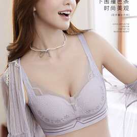 婷婷6321#透气精美洞洞杯文胸34-40薄B杯聚拢调整四排扣内衣批发