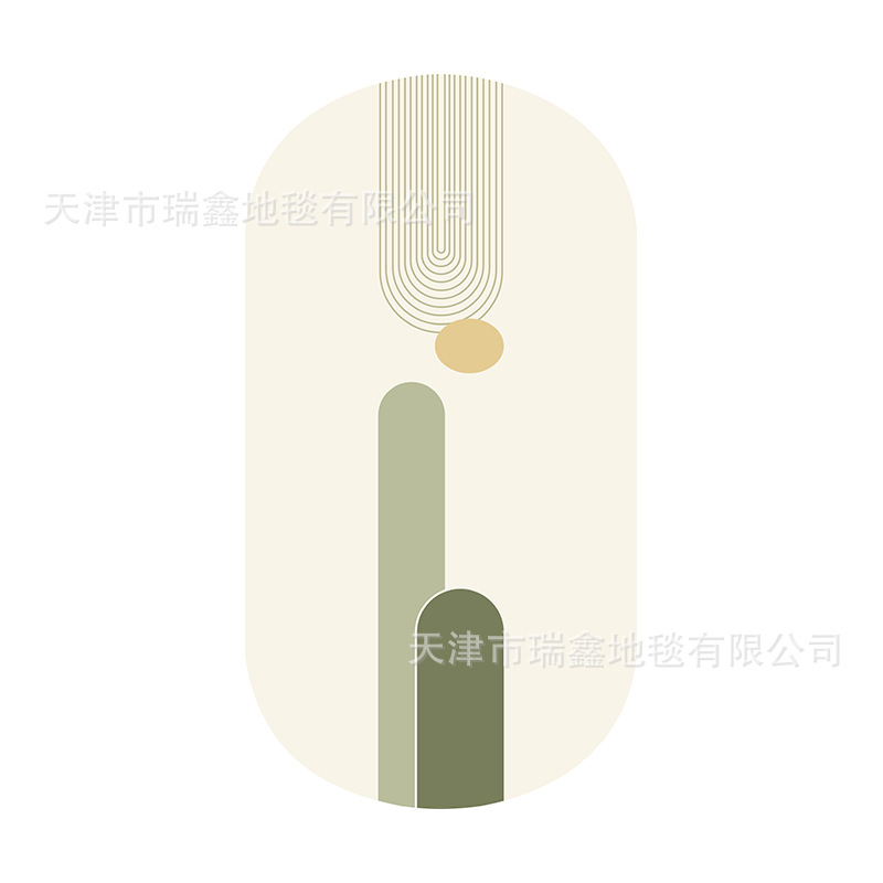 跨境橢圓仿羊絨床邊毯家用柔軟衣帽間腳墊飄窗墊公主臥室床邊毯