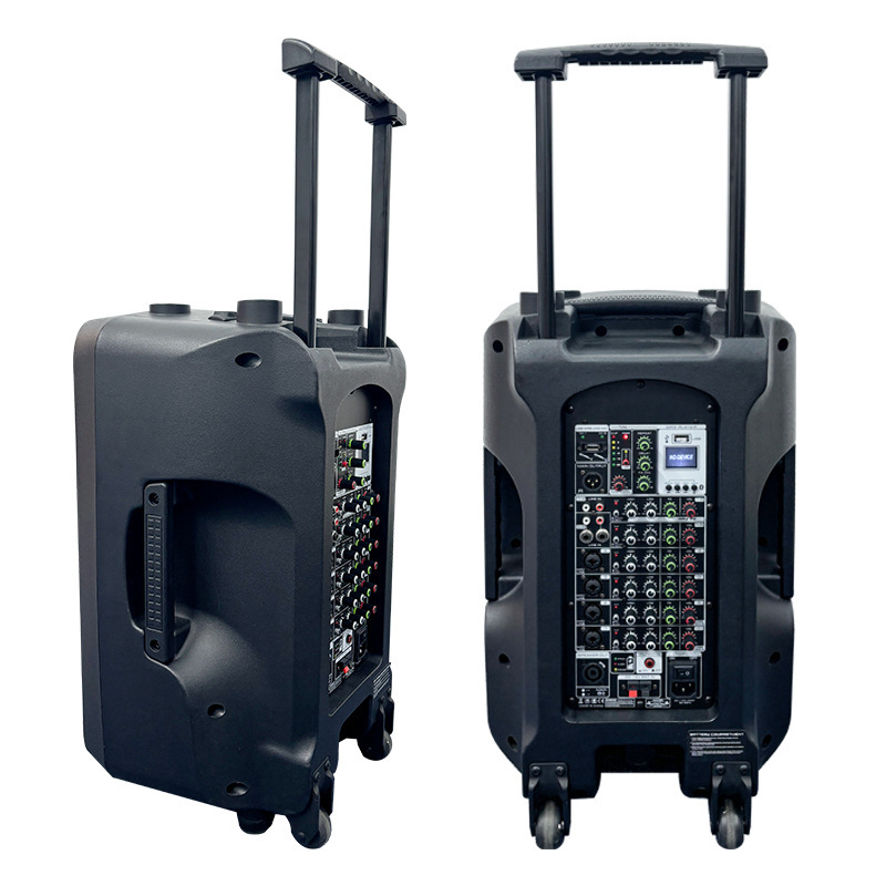 Ventas transfronterizas calientes de altavoces activos de 12 pulgadas altavoces de conferencias multifuncionales altavoces de batería integrados altavoces de micrófono inalámbrico