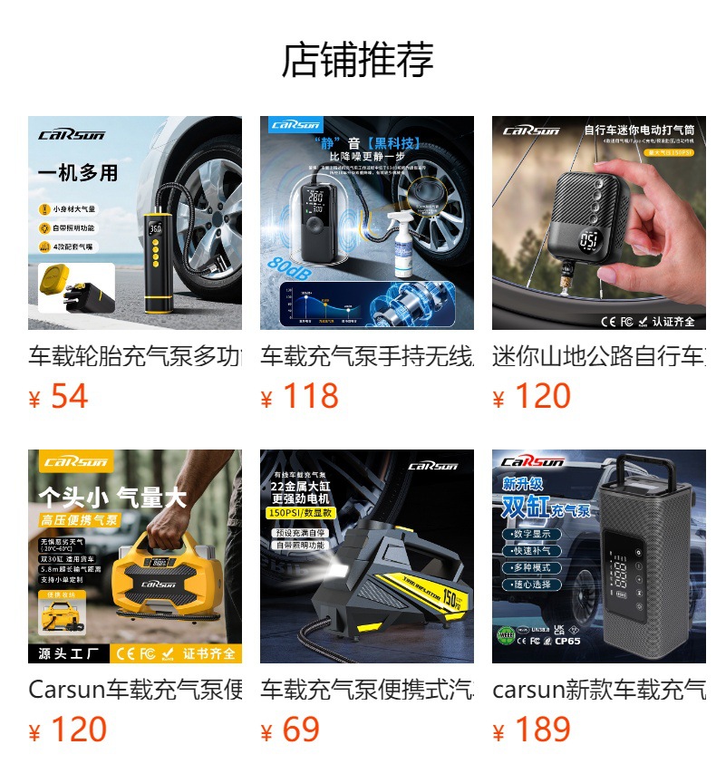 Car Air Pump Electric Car Portable Air Pump Electric Car Tire Pump Car Supplies