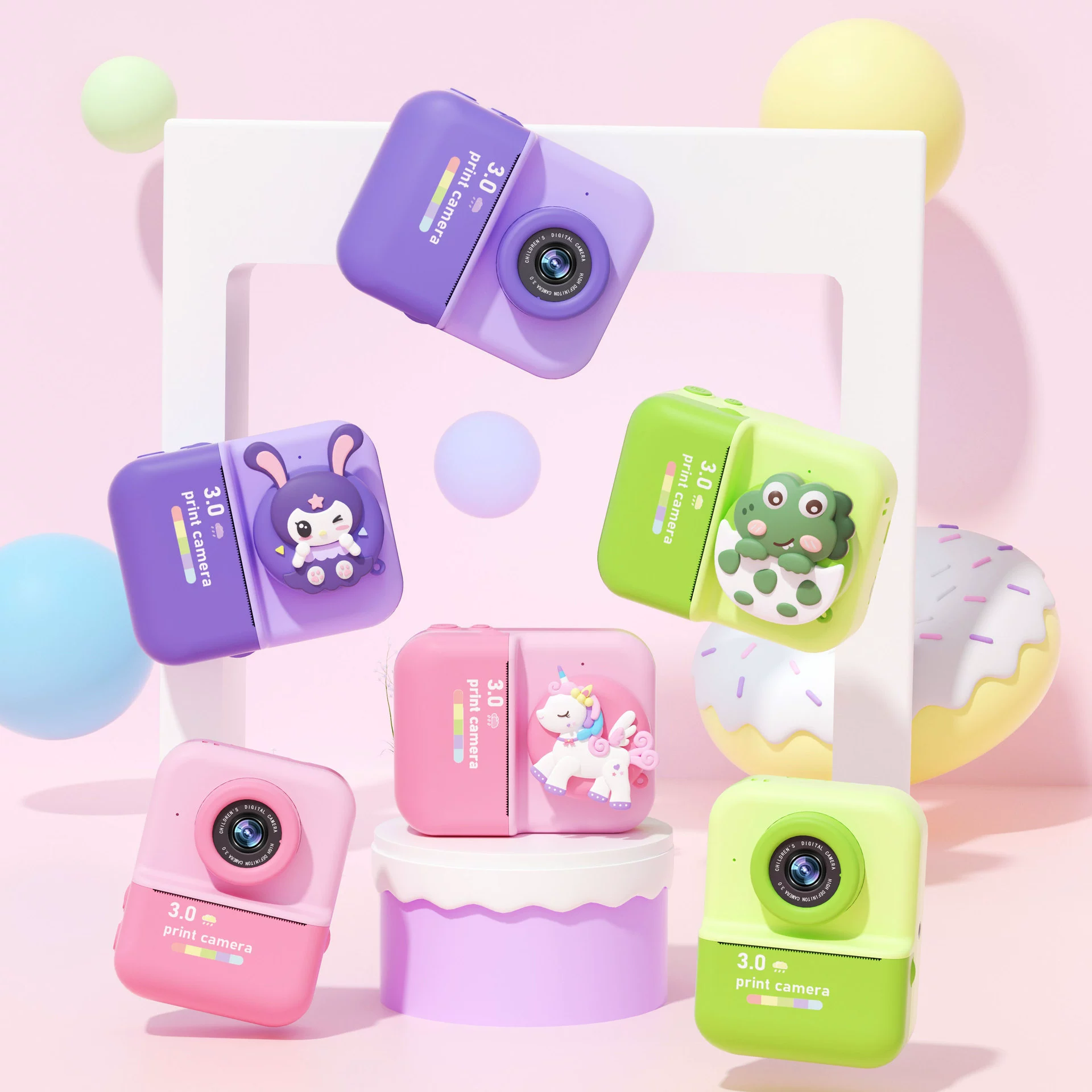 Polaroid, cartoon cute camera, toy for students, D3