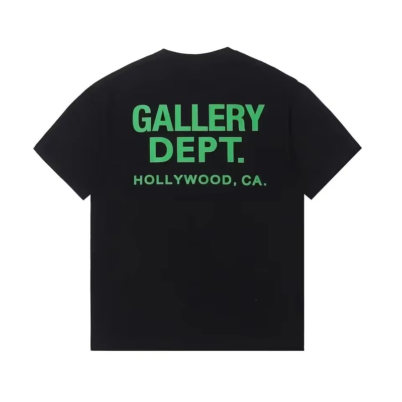 Summer Retro High Street T-Shirt with Gallery Print, Fashionable Letter Print T-Shirt, Casual O-Neck Style