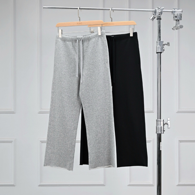 Warren Hailong Black Label Series P030 Drawstring Elastic Waist Design Cotton Soft-Touch Rolled Hem Nine-Point Casual Pants
