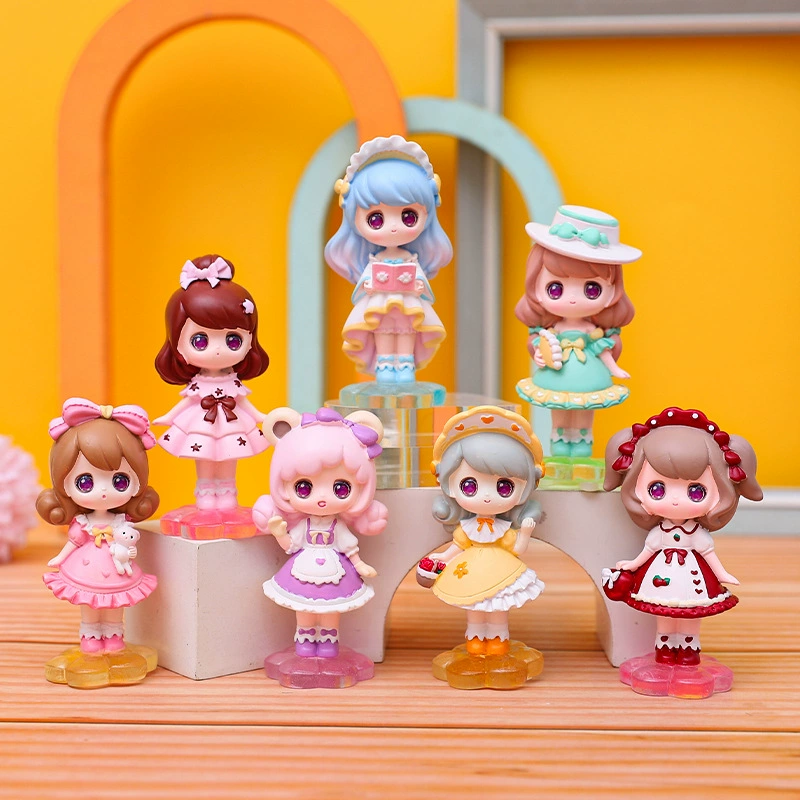 Милый послеобеденный чай слепой ящик для девочек милое сердце сладкий стиль украшения креативная кукла стол для украшения студенческих подарков