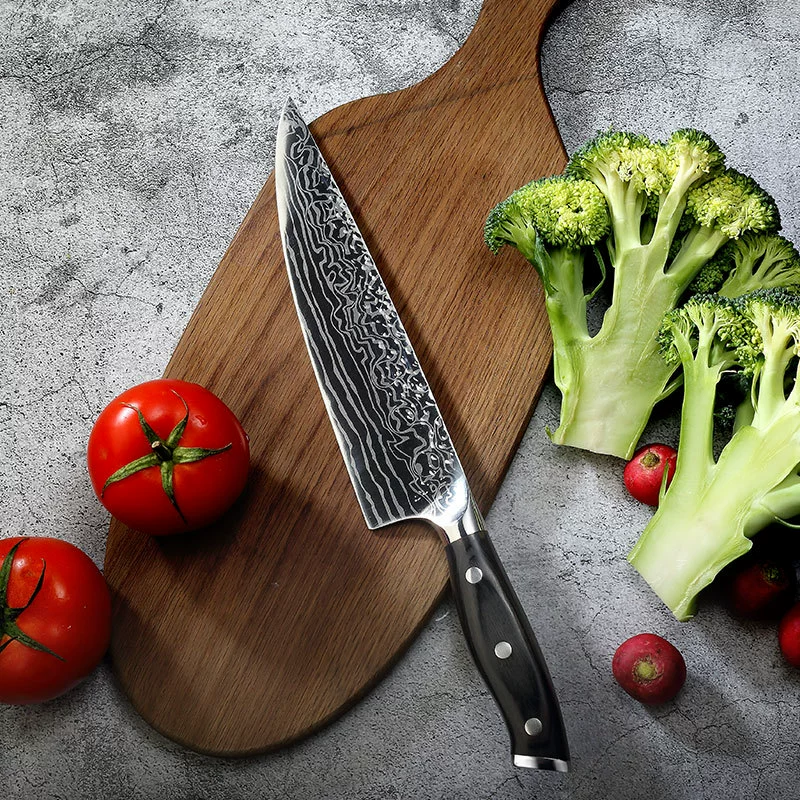 Фабричный владелец кухня кухня кухня кухня кухня суши нож из нержавеющей стали лазерная лазерная заточка кухонный нож