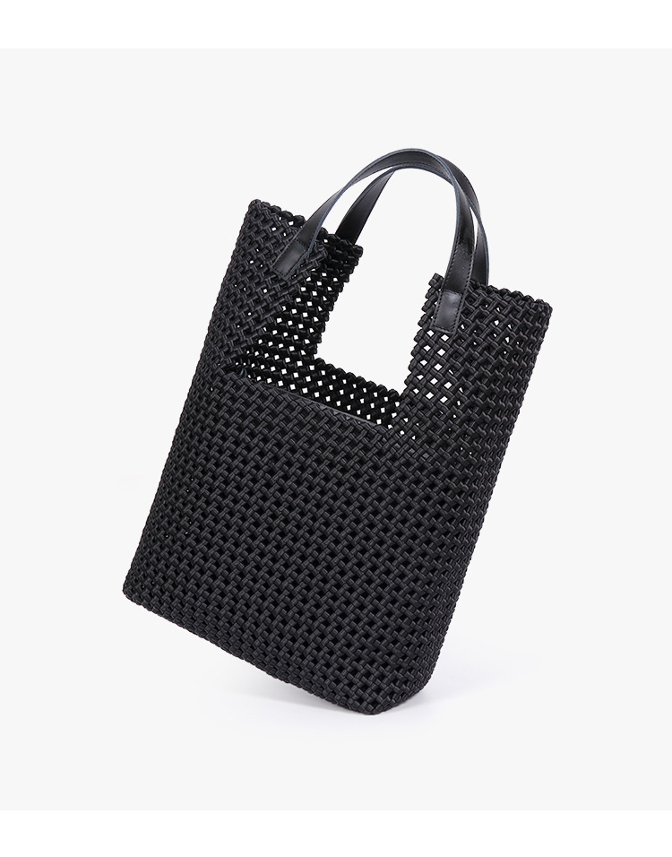 Spring&Summer Season Women's Gender Streetwear Style Women's Large Cowhide Satin Plaid Solid Color Streetwear Bucket Open Underarm Bag
