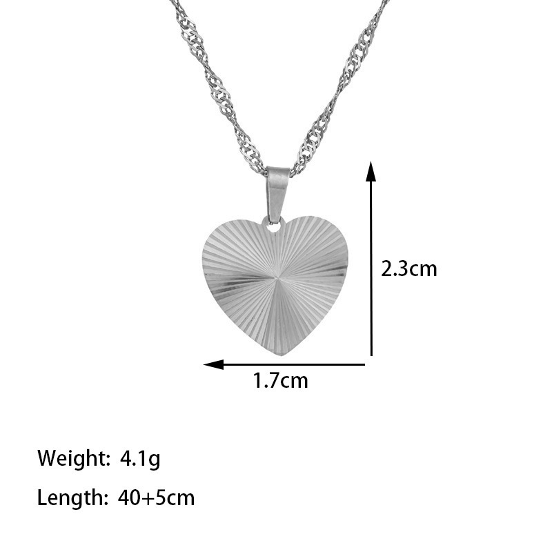 8g Weight PVD Coated Gold Plating Process 18K Real Gold Plated Plating Material 304 Stainless Steel Pendant Material Layered Necklaces, Pendant Necklace Classification 304 Stainless Steel Chain Material Paperclip Chain, cable chain, Twisted Rope Chain Chain Type 1 Piece Quantity Casual, Daily, Date Occasion 304 Stainless Steel Material Heart Shape Pattern Women's Gender Sweet, IG Style Style Plating Craft Heart Shape Titanium Steel Sweet IG Style Layered Necklaces Pendant Necklace 35