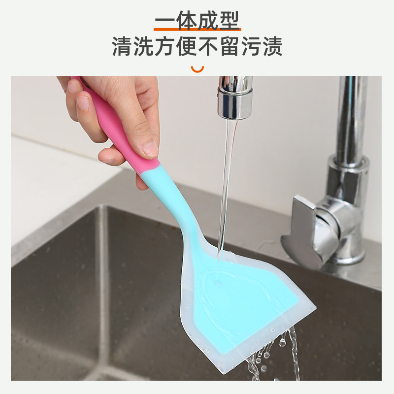 Wholesale Kitchen Utensils Non-Stick Pan Special Food Grade High Temperature Resistant Spatula Kitchenware Wide Mouth Egg Yolk Burner Silicone Spatula