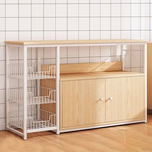 Kitchen Storage Rack Floor-type Microwave Oven Rack Multi-layer Microwave Oven Storage Rack Seasoning Cupboard Household Butterfly Bowl Jie Qi