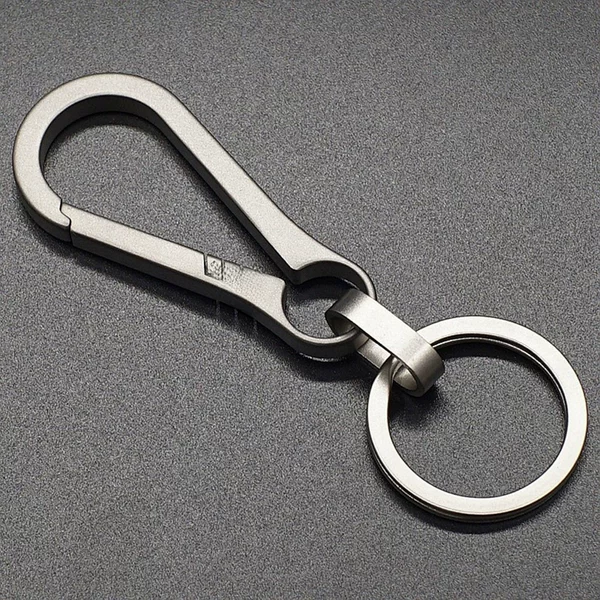 Titanium alloy car keychain factory wholesale K6-1 personalized creative simple men's and women's waist hanging chain ring