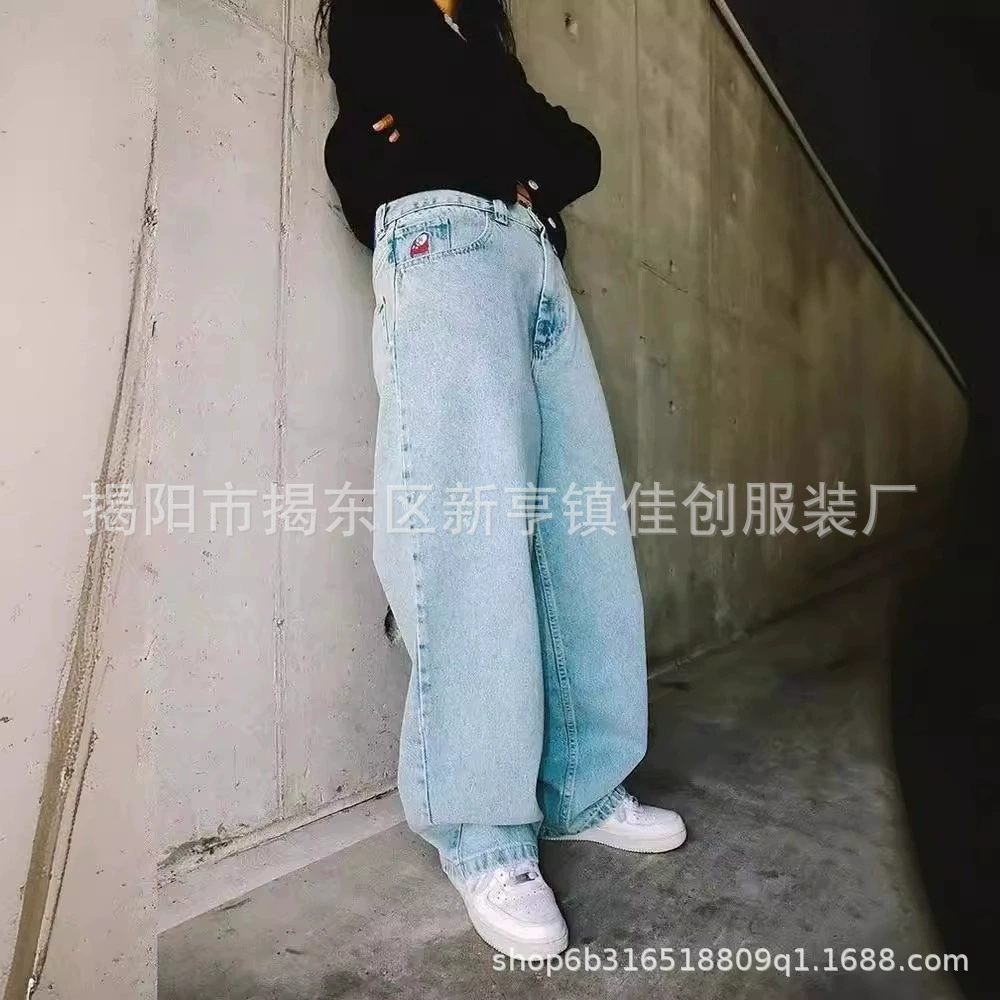 Трансграничные новые американские хип-хоп уличные платья JNCO джинсы Y2K мужчины и женщины летние новые стили джинсы