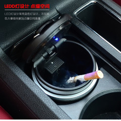 Ashtray Car Male Car Interior Anti-Spreading Ash Car LED Creative Night Light High Temperature 4S with Cover Universal