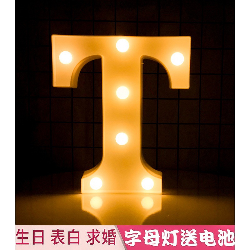 Feliz cumpleaños luz LED inglés Digital Color luz luminosa confesión romántica escena apoyos diseño carta luz al por mayor