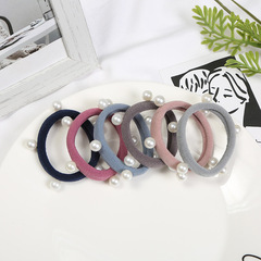 Pearl Seamless Towel Headband, Seamless Elastic Hair Tie, Korean Style Fashion Elastic, Direct Manufacturer Sale