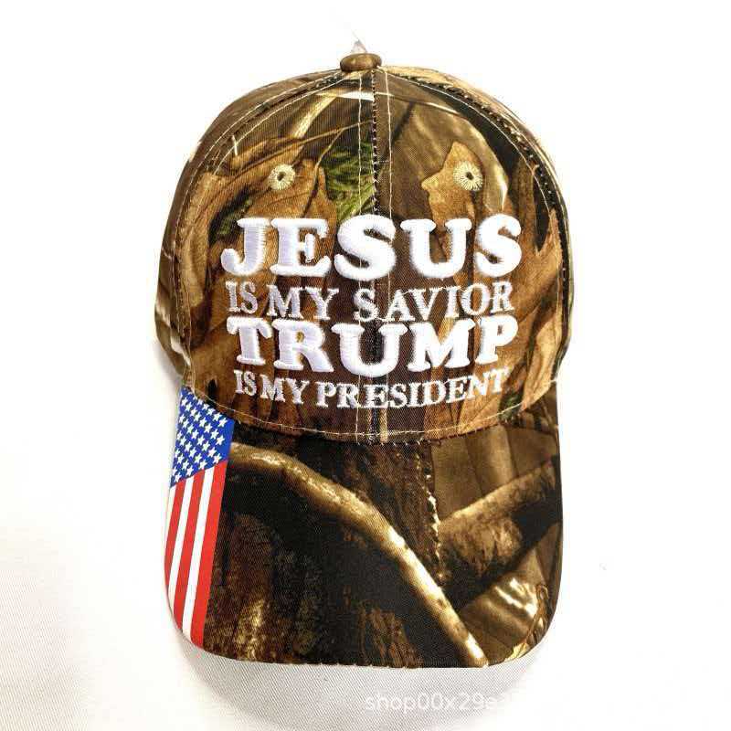 Cross-border Embroidered jesus Baseball Cap US Anniversary Election Hat Printed Promotional Cap Duck Bill Baseball Cap
