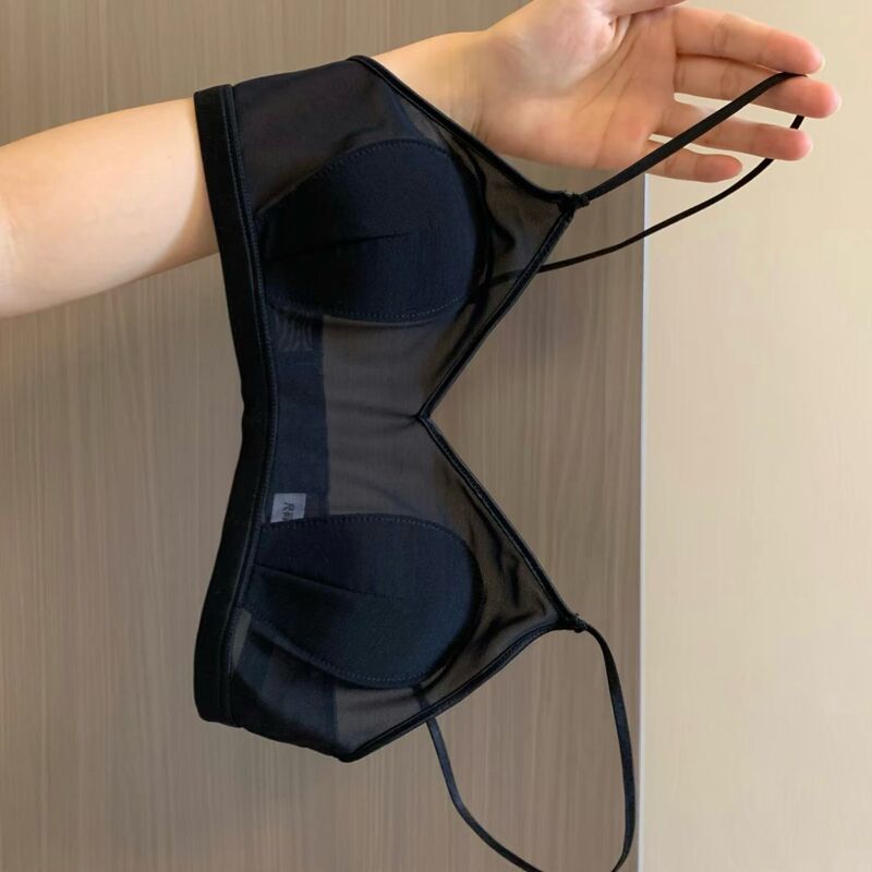"You Are so Sweet in the Wind" French Bra, Summer Thin Style, Showing Small Breasts and No Empty Rabbit Ears Cup Cross Beautiful Back Bra