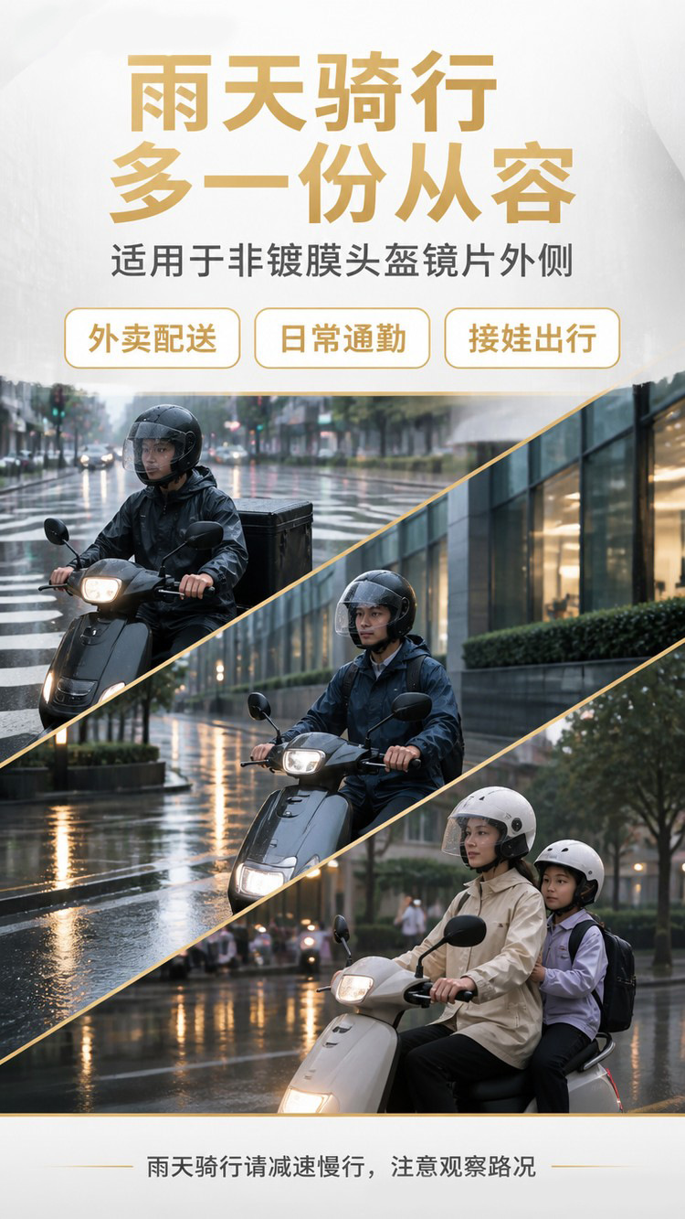 Rainproof helmet visor spray, rain repellent spray for rainy days, universal rain repellent spray for electric motorcycles