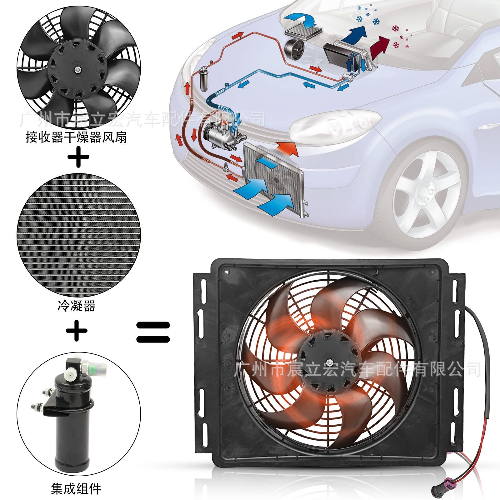 Neutral Dashboard under Car Electric Air Conditioner Kit 12V Electric Air Conditioner Dc Air Conditioner for Truck Camper