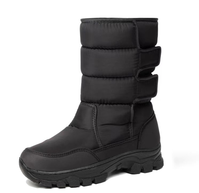 Botas de nieve rusas para comercio exterior, para hombre y mujer, talla grande, forradas con forro polar, gruesas, cálidas, antideslizantes, de algodón para exteriores.