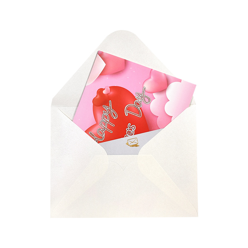 La Saint-valentin Sucré Lettre Forme De Cœur Papier Fête Date Festival Carte display picture 3