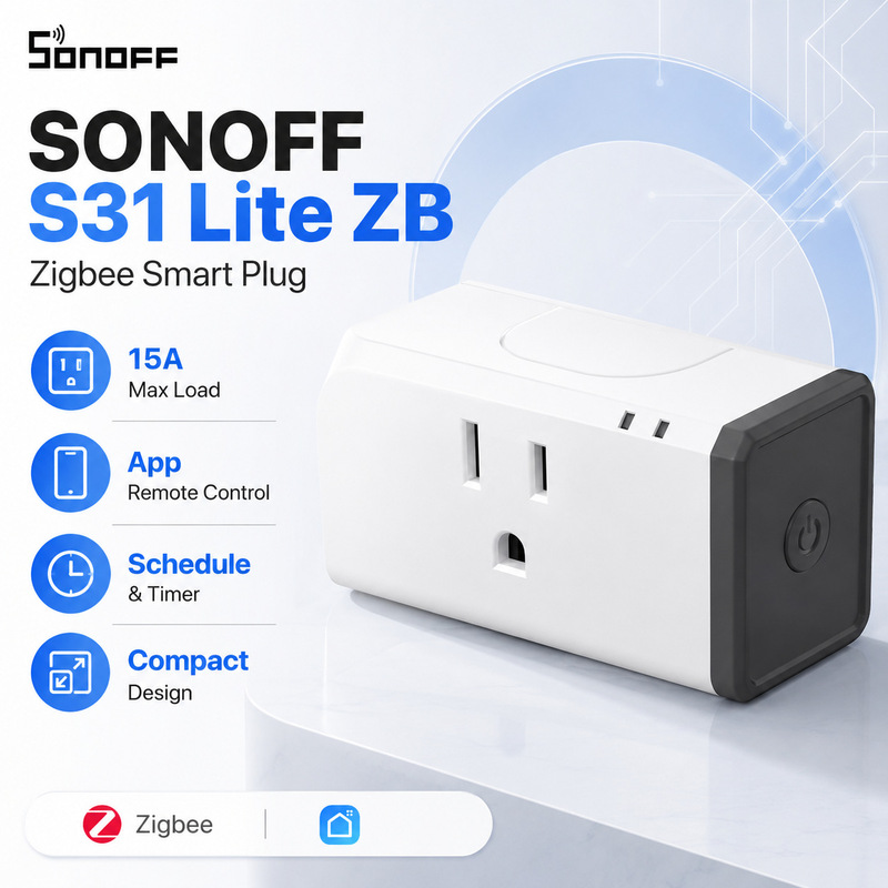 SONOFF S31 Lite zb Zigbee Smart Socket 15A US Standard EasyWeLink APP Voice Control SONOFF S31 Lite zb Zigbee Smart Socket 15A US Standard EasyWeLink APP Voice Control