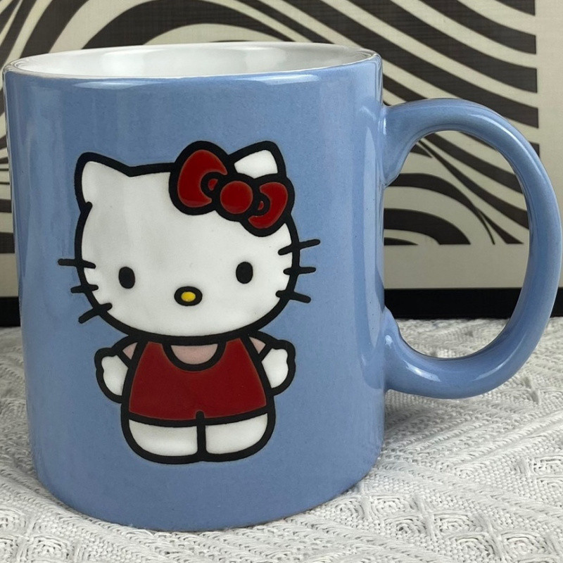 HelloKitty, tazas de cerámica de gran capacidad, lindas tazas de agua de dibujos animados, tazas de café de leche, pequeños defectos