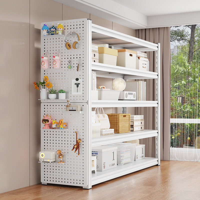 Household Storage Rack Multi-Layer Living Room Floor-Standing Storage Rack Utility Room Basement Garage Storage Rack Steel Shelf