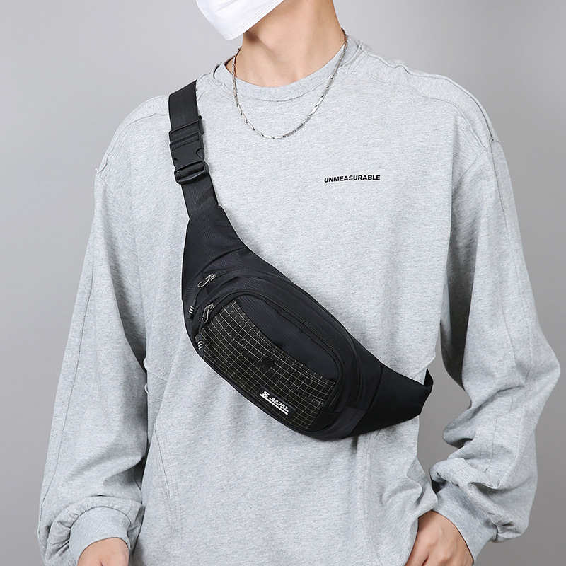 Bolsa de pago de negocios multicapa, bolso de pecho de nylon casual universal para hombres, bolso de teléfono móvil portátil al aire libre, mochila de hombro