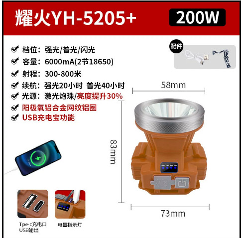 YH-5205+/200W/강한 빛 20시간